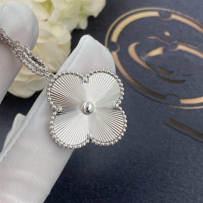 [Noble Aura jewelry]CLOVER 25MM SILVER BIG CLOVER NECKLACE