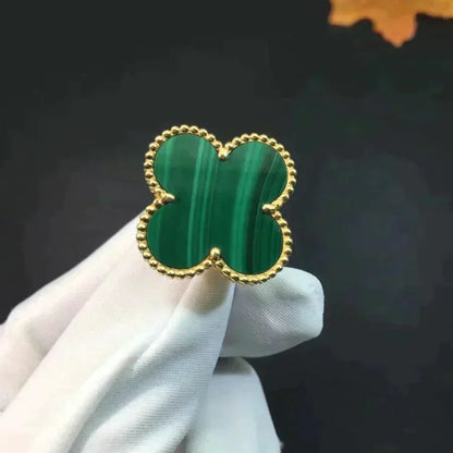 [Noble Aura jewelry]CLOVER MALACHITE RING