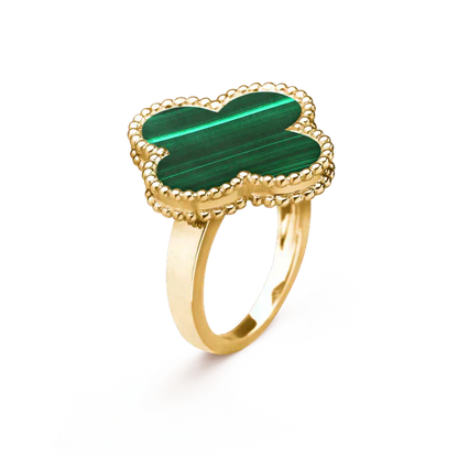 [Noble Aura jewelry]CLOVER MALACHITE RING