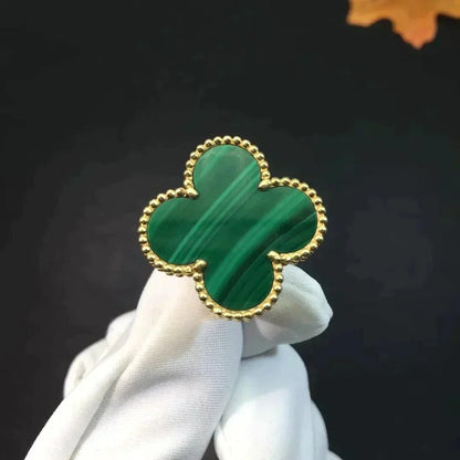 [Noble Aura jewelry]CLOVER MALACHITE RING