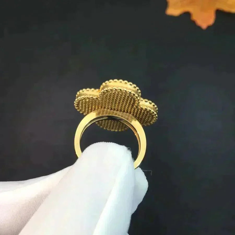 [Noble Aura jewelry]CLOVER MALACHITE RING