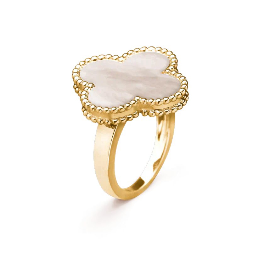 [Noble Aura jewelry]CLOVER WHITE MOP RING