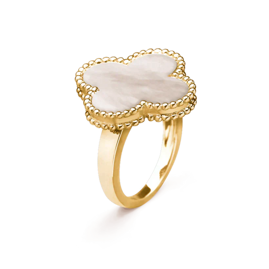 [Noble Aura jewelry]CLOVER WHITE MOP RING