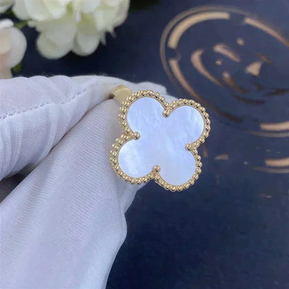 [Noble Aura jewelry]CLOVER WHITE MOP RING