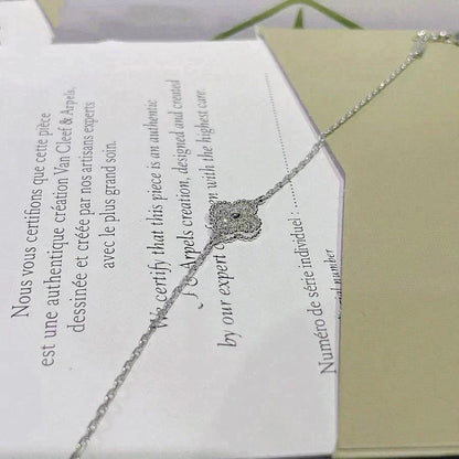 [Noble Aura jewelry]CLOVER  SINGLE FLOWER BRACELET SILVER