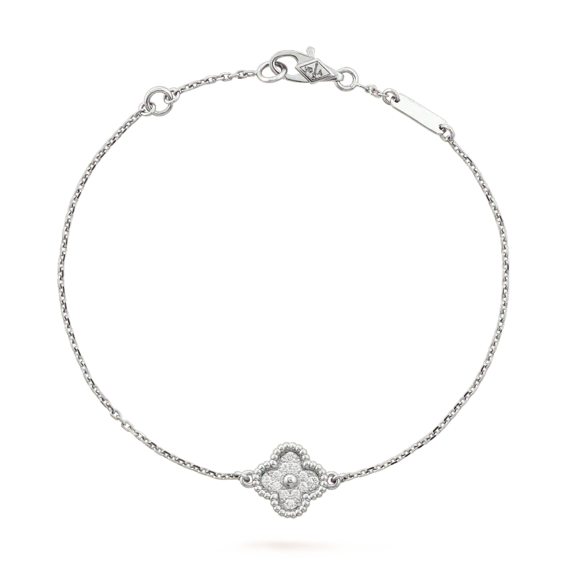 [Noble Aura jewelry]CLOVER  SINGLE FLOWER BRACELET SILVER