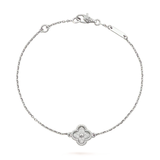 [Noble Aura jewelry]CLOVER  SINGLE FLOWER BRACELET SILVER
