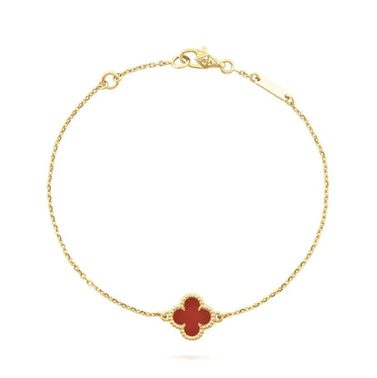 [Noble Aura jewelry]CLOVER  CARNELIAN SINGLE FLOWER BRACELET