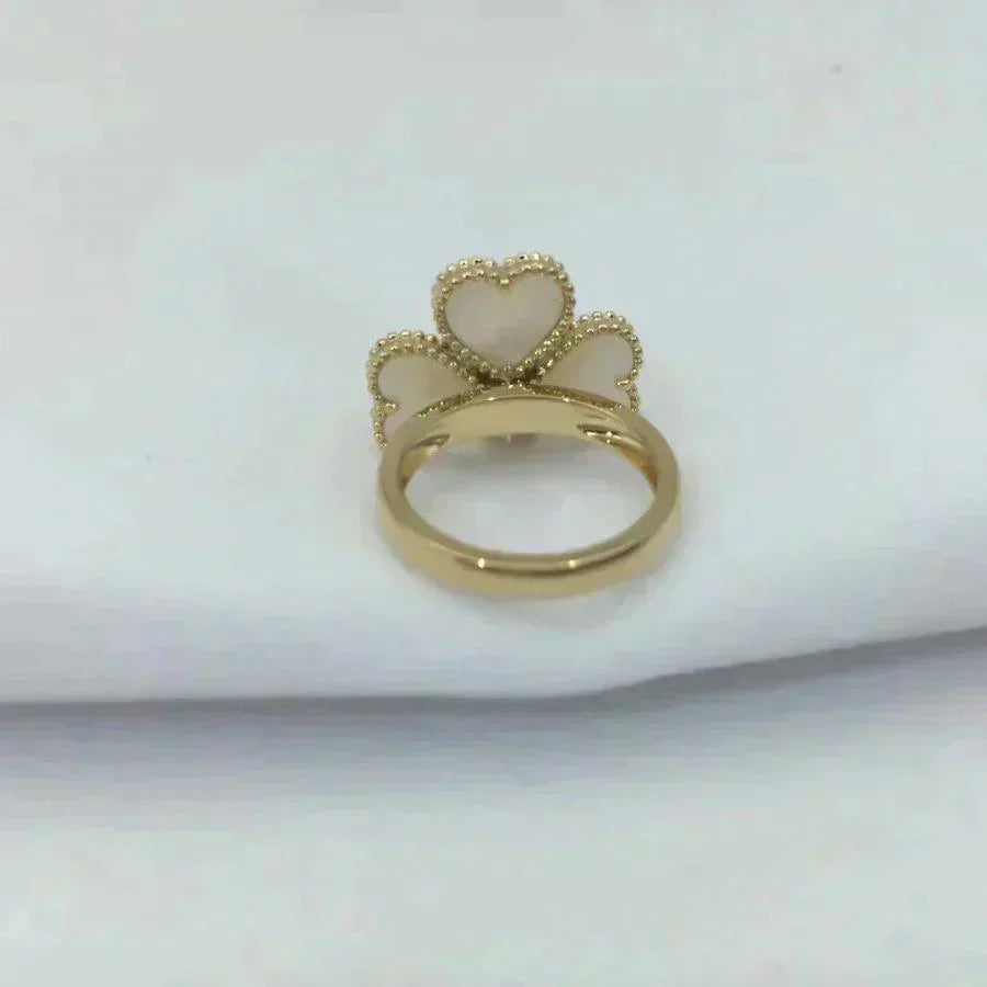 [Noble Aura jewelry]SWEET CLOVER WHITE MOP RING