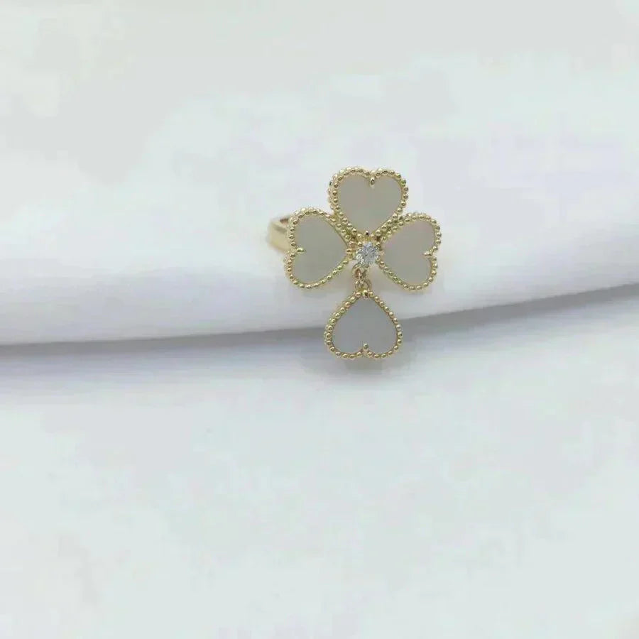 [Noble Aura jewelry]SWEET CLOVER WHITE MOP RING