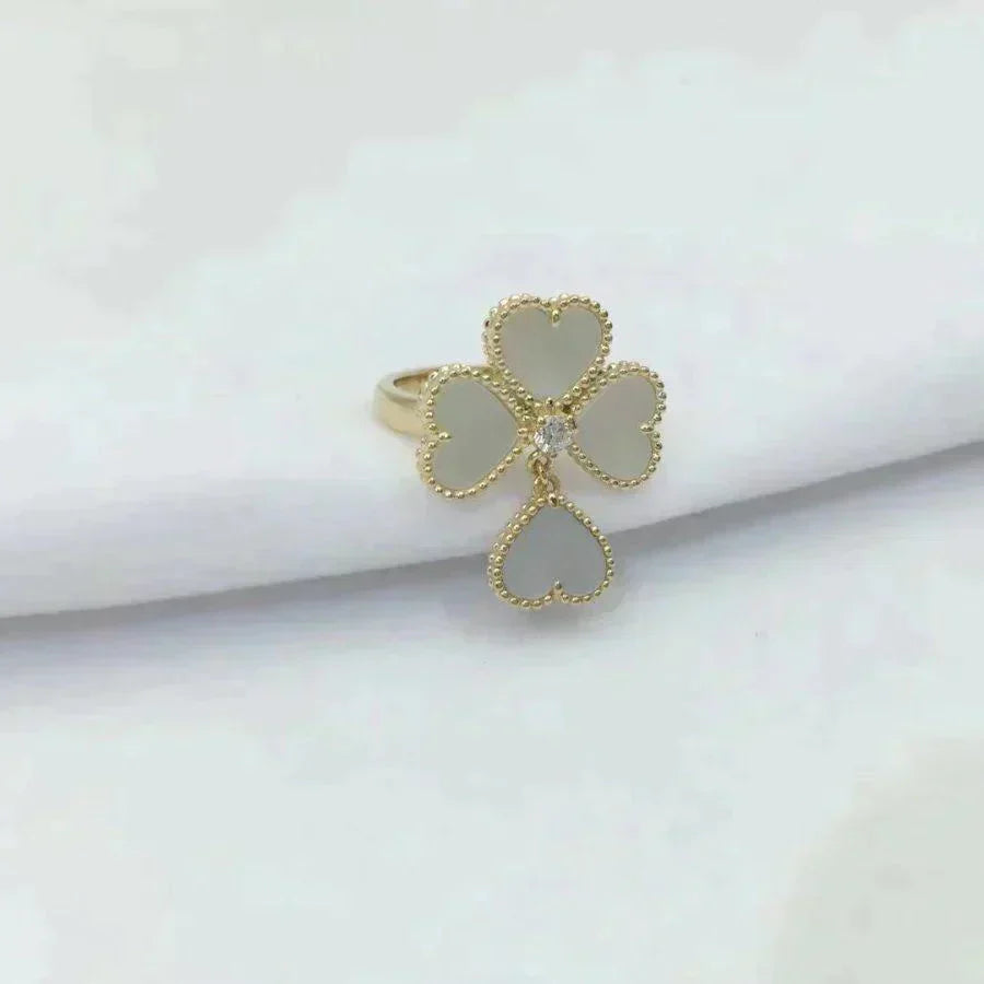 [Noble Aura jewelry]SWEET CLOVER WHITE MOP RING