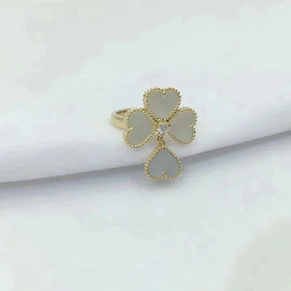 [Noble Aura jewelry]SWEET CLOVER WHITE MOP RING