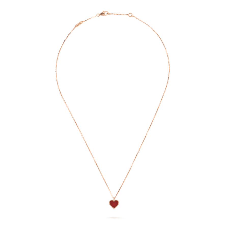 [Noble Aura jewelry]SWEET CLOVER CARNELIAN HEART NECKLACE