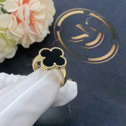 [Noble Aura jewelry]CLOVER ONYX RING