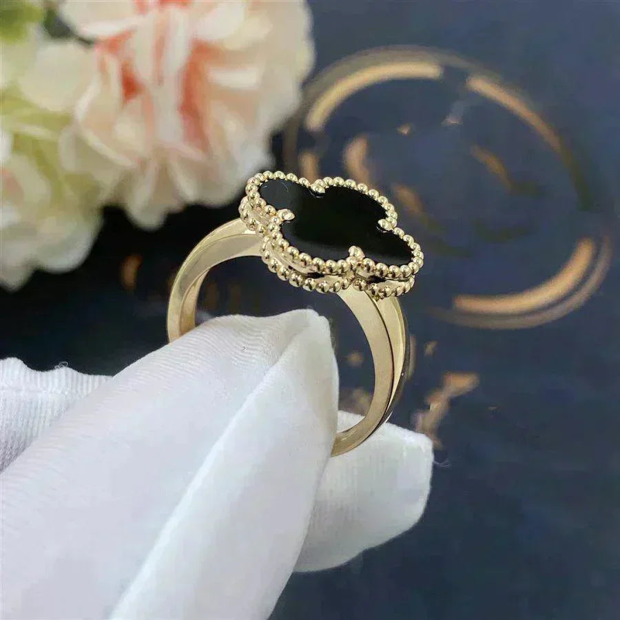 [Noble Aura jewelry]CLOVER ONYX RING
