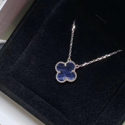 [Noble Aura jewelry]CLOVER 15MM PIETERSITE NECKLACE SILVER