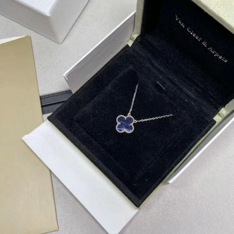 [Noble Aura jewelry]CLOVER 15MM PIETERSITE NECKLACE SILVER