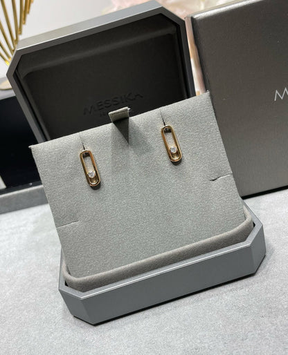 [Noble Aura jewelry]MOVE UNO SMALL 1 DIAMOND EARRINGS