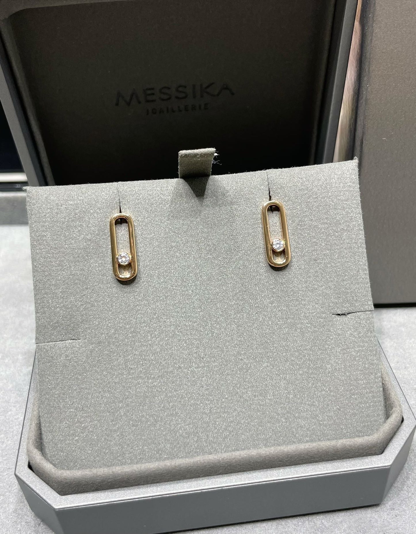 [Noble Aura jewelry]MOVE UNO SMALL 1 DIAMOND EARRINGS