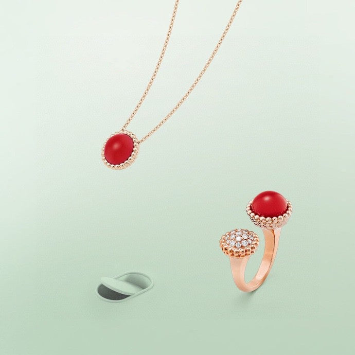 [Noble Aura jewelry]PERLEE COULEURS DIAMOND ROSE GOLD BETWEEN THE FINGER RING