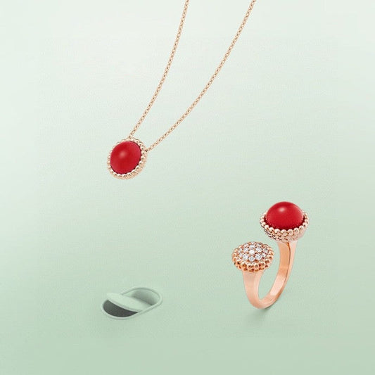 [Noble Aura jewelry]PERLEE COULEURS DIAMOND ROSE GOLD BETWEEN THE FINGER RING