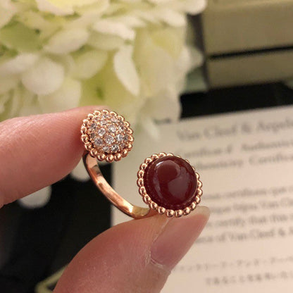 [Noble Aura jewelry]PERLEE COULEURS DIAMOND ROSE GOLD BETWEEN THE FINGER RING