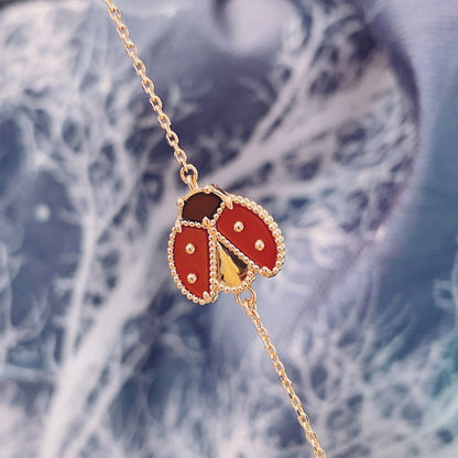 [Noble Aura jewelry]LUCKY SPRING 1 MOTIF PINK GOLD BRACELET