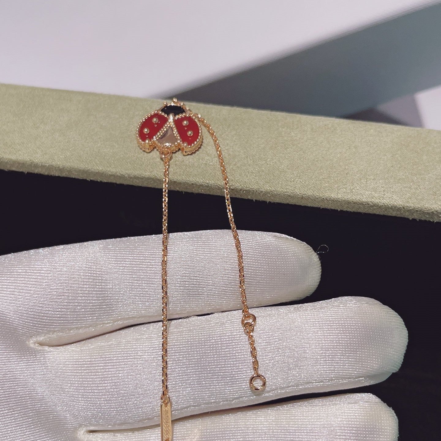 [Noble Aura jewelry]LUCKY SPRING 1 MOTIF PINK GOLD BRACELET