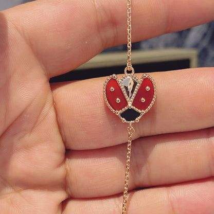 [Noble Aura jewelry]LUCKY SPRING 1 MOTIF PINK GOLD BRACELET