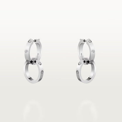 [Noble Aura jewelry]LOVE 3.3MM DANGLE EARRINGS