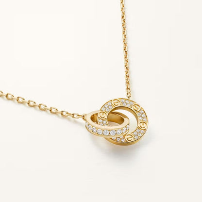 [Noble Aura jewelry]LOVE  FULL DIAMOND PENDANT NECKLACE