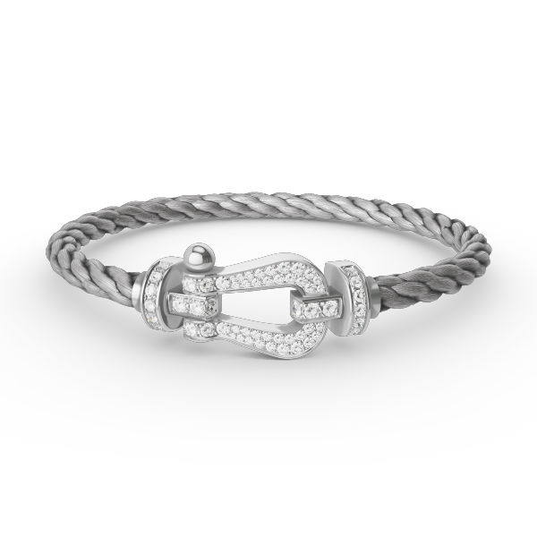 [Noble Aura jewelry]FORCE LARGE HORSESHOE FULL DIAMOND BRACELET SILVER