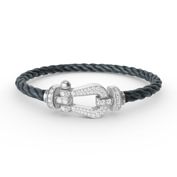 [Noble Aura jewelry]FORCE LARGE HORSESHOE FULL DIAMOND BRACELET SILVER