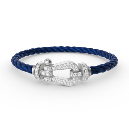 [Noble Aura jewelry]FORCE LARGE HORSESHOE FULL DIAMOND BRACELET SILVER