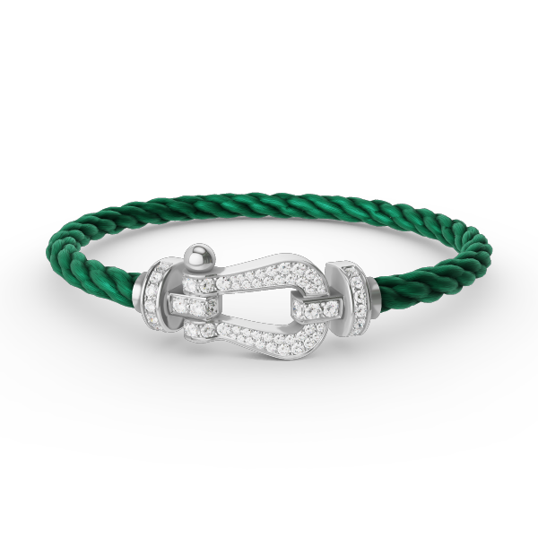 [Noble Aura jewelry]FORCE LARGE HORSESHOE FULL DIAMOND BRACELET SILVER