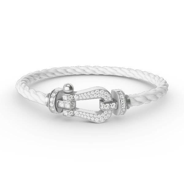 [Noble Aura jewelry]FORCE LARGE HORSESHOE FULL DIAMOND BRACELET SILVER