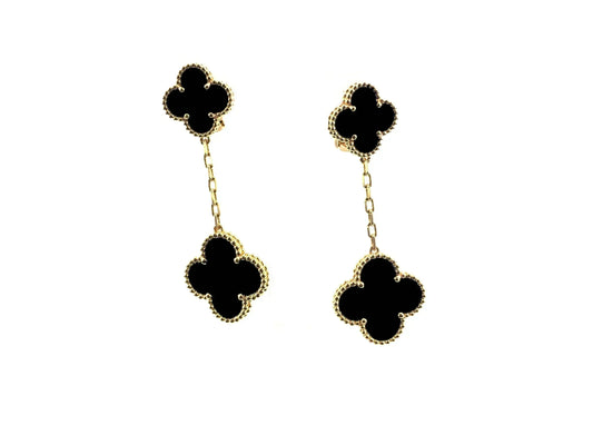 [Noble Aura jewelry]CLOVER 2 MOTIFS  EARRINGS (MULTIPLE CHOICESC