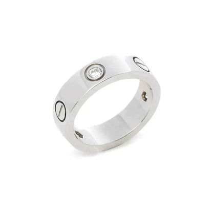[Noble Aura jewelry]LOVE RING 5.5MM 3 DIAMONDS SILVER