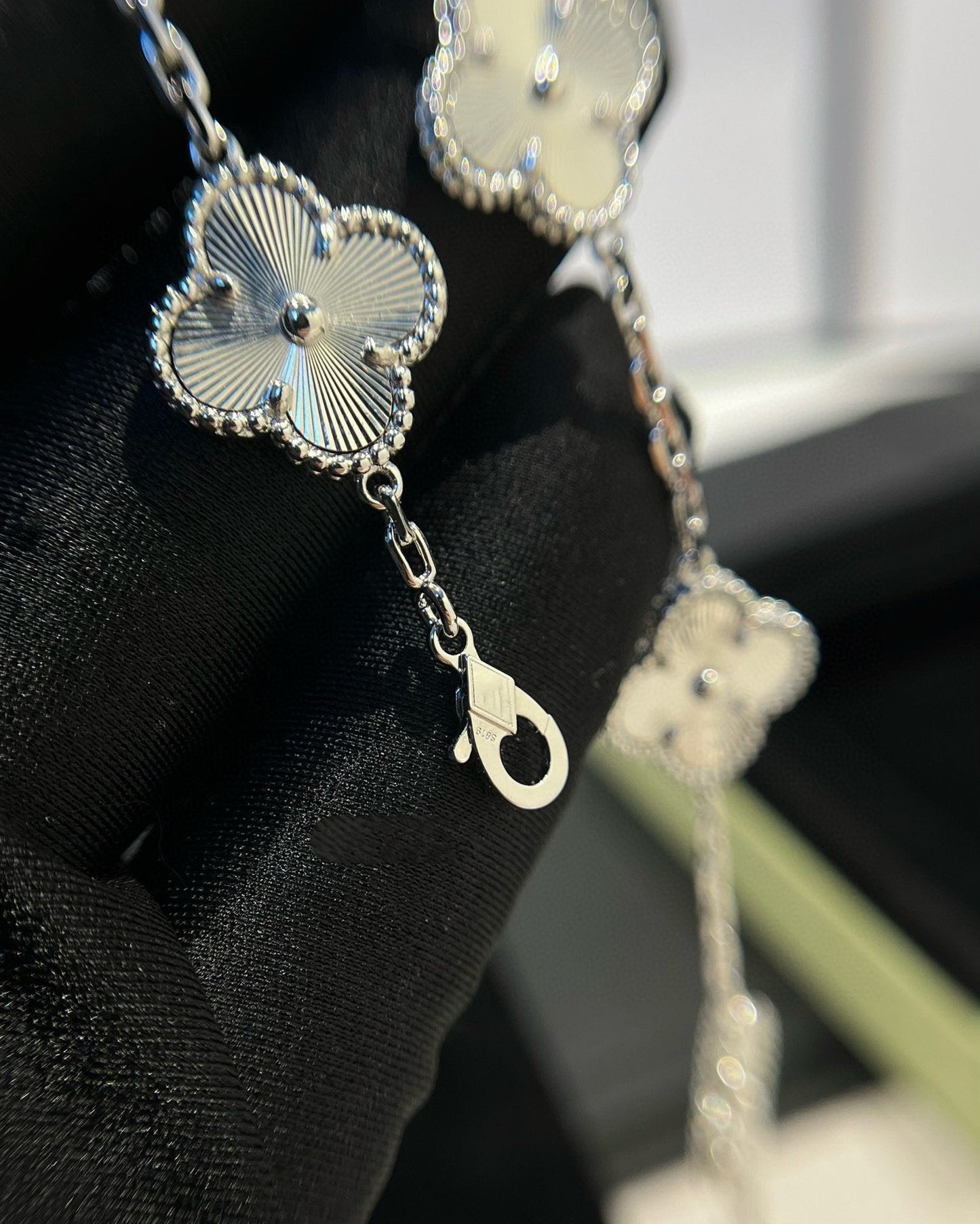 [Noble Aura jewelry]CLOVER SILVER 5 MOTIFS BRACELET
