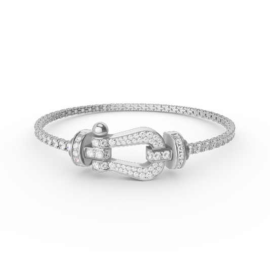 [Noble Aura jewelry]FORCE  LARGE HORSESHOE FULL DIAMOND TENNIS BRACELET