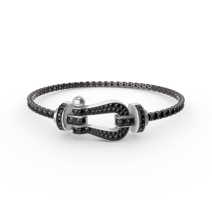 [Noble Aura jewelry]FORCE  LARGE HORSESHOE FULL DIAMOND TENNIS BRACELET